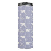 ホッキョクグマと雪片を持つクリスマスパターン タンブラー (裏面)