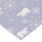 ホッキョクグマと雪片を持つクリスマスパターン テーブルクロス (アングル)