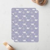 ホッキョクグマと雪片を持つクリスマスパターン ノートカード (正面/裏面インサイチュ)