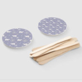 ホッキョクグマと雪片を持つクリスマスパターン ハンドファン (組立なし)