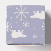 ホッキョクグマと雪片を持つクリスマスパターン フェイバーボックス (上部)