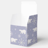 ホッキョクグマと雪片を持つクリスマスパターン フェイバーボックス (オープン)