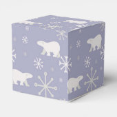 ホッキョクグマと雪片を持つクリスマスパターン フェイバーボックス (裏面サイド)