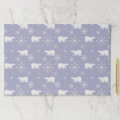 ホッキョクグマと雪片を持つクリスマスパターン ペーパーパッド (インサイチュ)