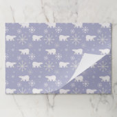 ホッキョクグマと雪片を持つクリスマスパターン ペーパーパッド (折り畳み)