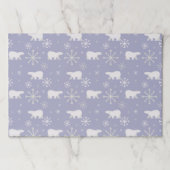 ホッキョクグマと雪片を持つクリスマスパターン ペーパーパッド (正面)