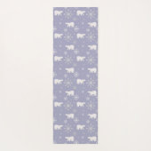 ホッキョクグマと雪片を持つクリスマスパターン ヨガマット (裏面)