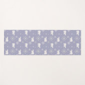 ホッキョクグマと雪片を持つクリスマスパターン ヨガマット (正面(横))