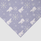 ホッキョクグマと雪片を持つクリスマスパターン 薄葉紙 (詳細)