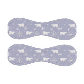 ホッキョクグマと雪片を持つクリスマスパターン 野球ボール (パネル)