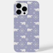 ホッキョクグマと雪片を持つクリスマスパターン Case-Mate iPhoneケース (裏面)