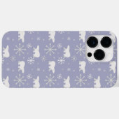 ホッキョクグマと雪片を持つクリスマスパターン Case-Mate iPhoneケース (裏面 (横))