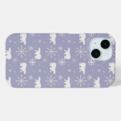 ホッキョクグマと雪片を持つクリスマスパターン Case-Mate iPhoneケース (裏面 (横))