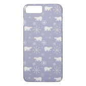 ホッキョクグマと雪片を持つクリスマスパターン Case-Mate iPhoneケース (裏面)