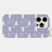 ホッキョクグマと雪片を持つクリスマスパターン Case-Mate iPhoneケース (裏面 (横))