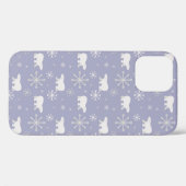 ホッキョクグマと雪片を持つクリスマスパターン Case-Mate iPhoneケース (裏面 (横))