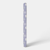 ホッキョクグマと雪片を持つクリスマスパターン SAMSUNG GALAXYケース (左側面)