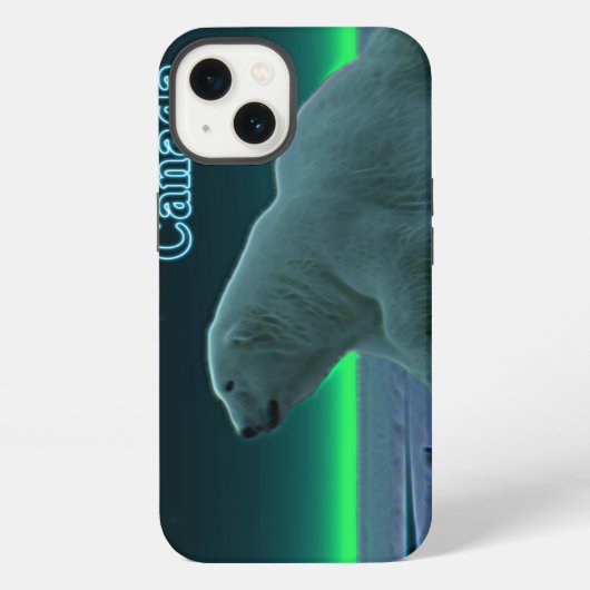 ホッキョクグマのいる氷の縁 iPhoneケース (裏面)