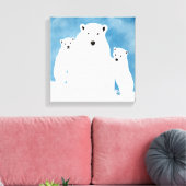 ホッキョクグマのお母さん キャンバスプリント (インサイチュ (リビング))