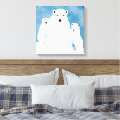 ホッキョクグマのお母さん キャンバスプリント (インサイチュ (寝室))