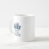 ホッキョクグマのために立つ コーヒーマグカップ (正面左)