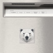 ホッキョクグマのイラスト マグネット (インサイチュ (食洗機))