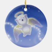 ホッキョクグマのエンジェル クリスマス オーナメント (裏面)