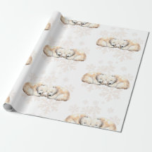 ホッキョクグマのギフトラッピング紙