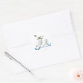 ホッキョクグマのギフトラベル ラウンドシール (封筒)