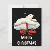 ホッキョクグマのクリスマスカード シーズンカード (正面)