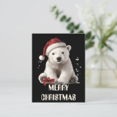 ホッキョクグマのクリスマスカード シーズンカード (スタンド正面)