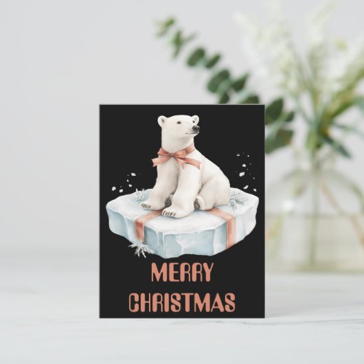 ホッキョクグマのクリスマスカード シーズンカード (スタンド正面)