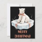 ホッキョクグマのクリスマスカード シーズンカード (正面)