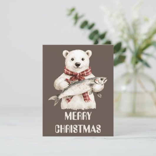 ホッキョクグマのクリスマスカード シーズンカード (スタンド正面)