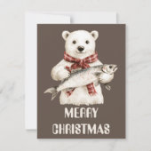 ホッキョクグマのクリスマスカード シーズンカード (正面)
