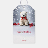 ホッキョクグマのクリスマスギフトタグ ギフトタグ (裏面)
