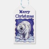 ホッキョクグマのクリスマスギフトタグ ギフトタグ (正面)