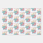 ホッキョクグマのクリスマスシート包装紙豚 ラッピングペーパーシート (正面)