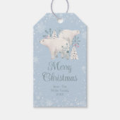 ホッキョクグマのクリスマス ギフトタグ (正面)