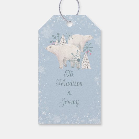 ホッキョクグマのクリスマス ギフトタグ (裏面)