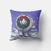 ホッキョクグマのクリスマス クッション (裏面)