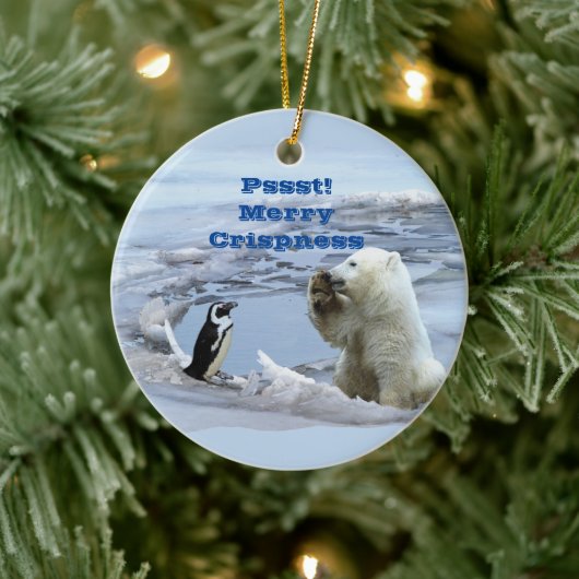 ホッキョクグマのクリスマス セラミックオーナメント (ツリー)