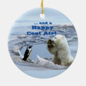 ホッキョクグマのクリスマス セラミックオーナメント (裏面)