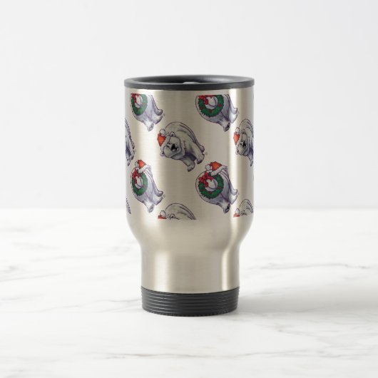 ホッキョクグマのクリスマス トラベルマグ (中央)