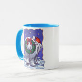 ホッキョクグマのクリスマス マグカップ (正面左)