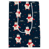 ホッキョクグマのクリスマス ミディアムペーパーバッグ (裏面)