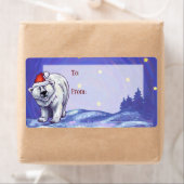 ホッキョクグマのクリスマス ラベル (インサイチュ)