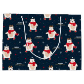 ホッキョクグマのクリスマス ラージペーパーバッグ (裏面)