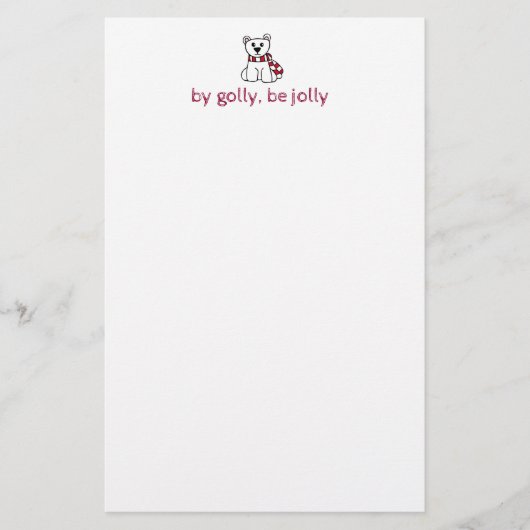 ホッキョクグマのクリスマス 便箋 (正面)