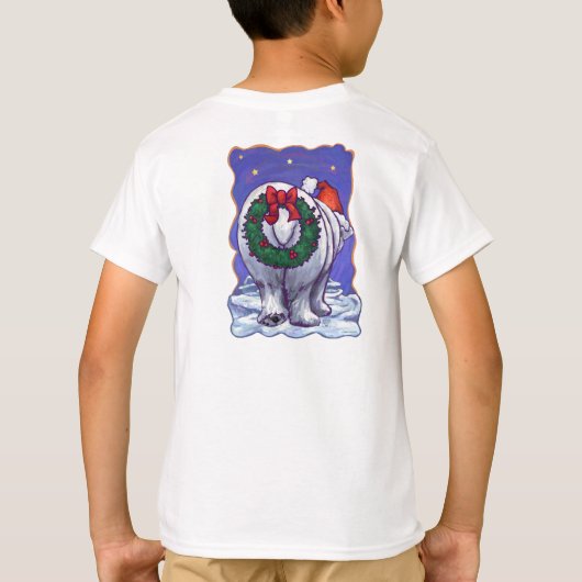 ホッキョクグマのクリスマス Tシャツ (裏面)